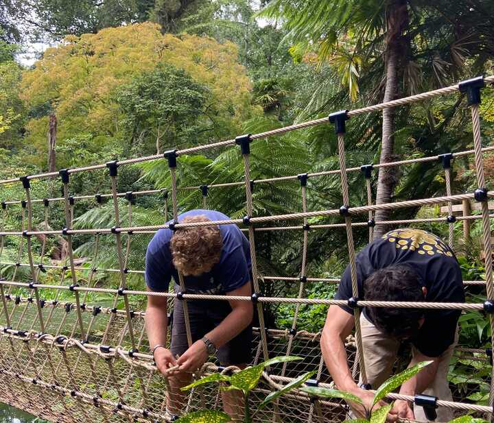Red bridge at Abbotsbury